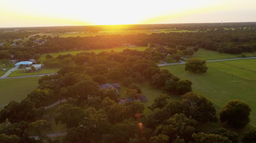 Aerial Sunset Footage